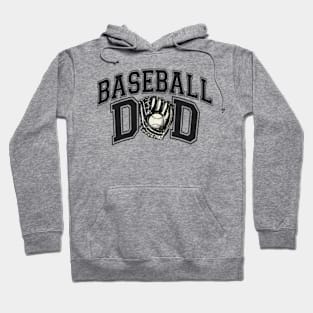 Vintage Baseball Dad Fathers Day Sport Lover Dad Life Hoodie